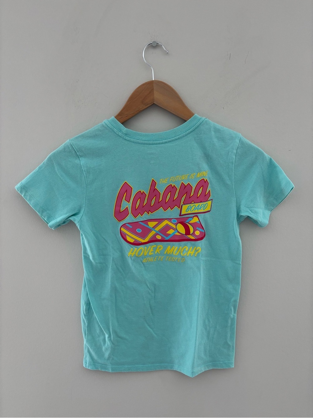 Crown & Ivy Boys Aqua California Graphic T-Shirt Pink Yellow Short Sleeve Tee
